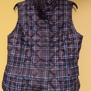 Talbots Plaid Vest
